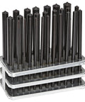Steel Transfer Punch Set With Index Stand 28 Piece Pack For Machinists And Tool Cribs Sizes Range From 3/32 Inch To 1/2 Inch