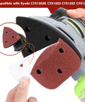 64 Pack Heavy Duty Sanding Pads For Mouse Sanders With 40 To 320 Grit Range And Easy Rip Edges compatible with Ryobi sander pads