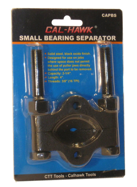 Small Bearing Separator Remover Splitter Puller Tool For Tight Spaces, solid steel, black oxide finish, in packaging