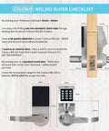Smart Door Lock With Keyless Entry, PIN Pad, RFID Card Access, Remote Control, And Physical Key Backup NDL302 with checklist
