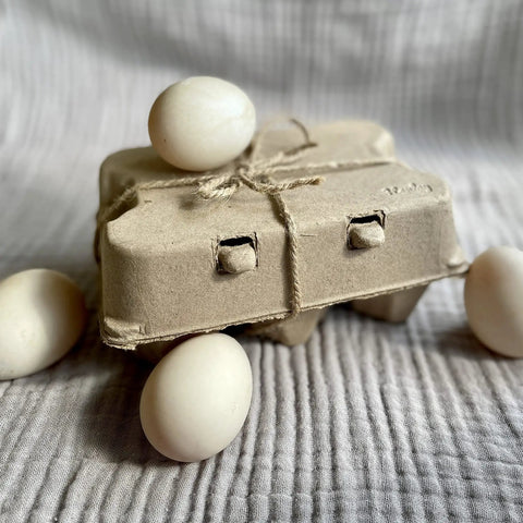Six Jumbo Duck Egg Cartons Pack With Blank Top For Custom Labels Each Carton Holds Six Large Eggs Ideal For Farm Fresh Or Backyard Eggs Eco Friendly Paper Pulp 100 Pack