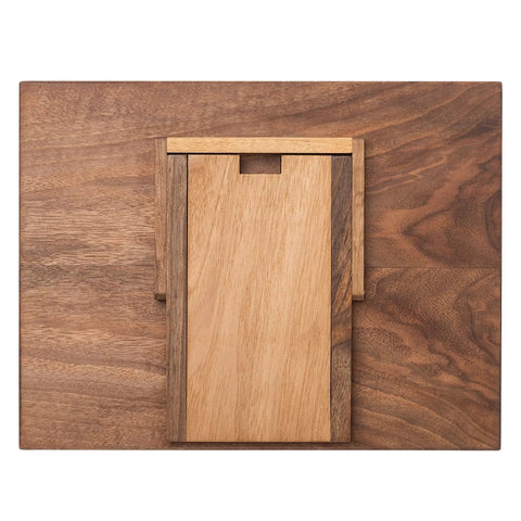 Walnut Wood Cookbook Stand Hands Free Reading For Kitchen Tablet Holder Adjustable Book And Recipe Stand top view