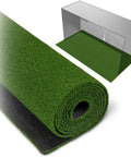 Indoor Golf Simulator Turf 10 X 6 Ft 15mm Elite Pro Grade Golf Turf for Home Setups shown rolled and laid in a studio