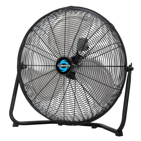 20 Inch High Velocity Metal Floor Fan With 3 Speed Settings Cranks Out 4750 4200 3800 CFM For Industrial Commercial And Home Use