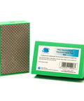 Diamond Hand Polishing Pad Grit 60 Very Coarse Foam Sanding Block shown front and back, green color, pro grade