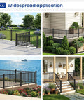 Heavy Duty Aluminum Deck Railing Kit With Adjustable Brackets For Stairs Or Flat Decks Comes Loaded With All Hardware for stylish outdoor safety.
