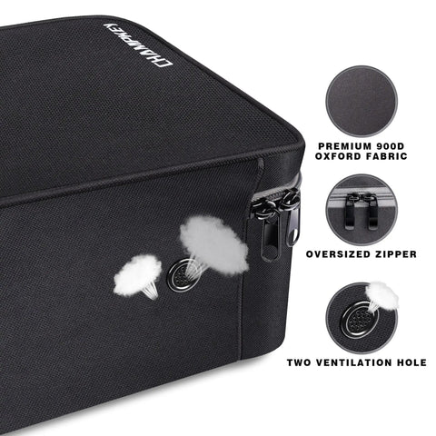 Soft Padded Golf Shoe Bag With Durable 300D Polyester Oxford Fabric And 210D Liner, Water-Resistant And Easy To Clean, side view