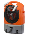 On The Go Portable Spray Washer With Built In Water Tank, Rechargeable Battery Or Car Or Home Plug, visible hose and attachments