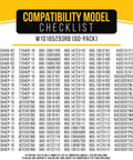 Compatibility checklist for Beefed Up Heavy Duty 18 Inch Trash Compactor Bags 60 Pack For Whirlpool KitchenAid Magic Chef General Electric.