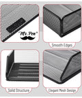 Mesh Desk Organizer With Single Tray For Letter And A4 Papers, File Holder For Desk Paper Management, Sturdy Scratch Resistant Steel Wire