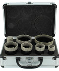 Diamond Hole Saw Drill Bit Set For Ceramic Tile Glass Marble From 1 Inch To 3 Inch With 25mm Finger Bit in soft carry case