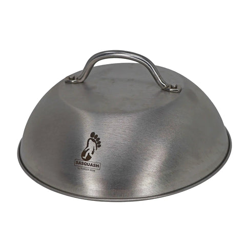 9 Inch Stainless Steel Cheese Melting Dome For Griddles And Flat Tops, Locks In Heat cover with handle, ideal for burgers and veggies