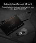 Wireless Mechanical Gaming Keyboard With Gasket Mount And 75 Layout Using Clicky Pbt Keycaps Brushed Aluminum Build showing adjustable gasket mount system.
