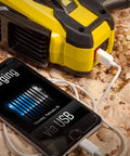 Rechargeable 2200 Lumen Lithium Ion Ultra Bright LED Spotlight Flashlight With USB Power Charger on sandy surface