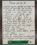Wooden board with list of uses for Pro Grade Combination Square Set With Protractor 12 Inch Bevel Ruler for woodworking.