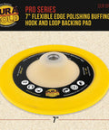 Pro Series 7 Inch Flexible Edge Polishing Backing Pad With Hook And Loop Five Eighth Inch 11 Threads Universal Rotary Polisher Buffer
