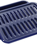Genuine OEM Broiler Pan Set For Ranges 5304442087 with slotted pan and basin pan, durable replacement part for oven and grill.
