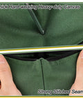 Detail of green canvas bag showing thick fabric and strong seams from Must-Have Six Color Canvas Tool Bags Set 11.2x7 Inch Heavy Duty Zipper Pouches.