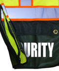Kickass Heavy Duty High Visibility Safety Vest With Zipper Closure And Reflective Vinyl Stripes For Construction Crews S M Yellow mesh with black bottom and pockets.