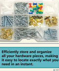 Ultimate Picture Hanging Kit With 521 Pieces Including Drywall Anchors Screws Nails And Cup Hooks in a transparent case