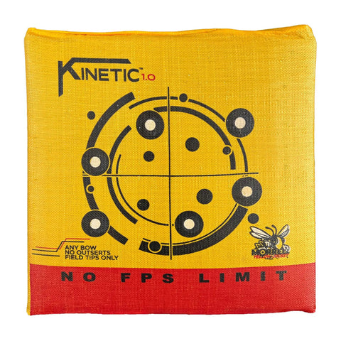 Yellow Jacket Kinetic One Point Zero 65 Pound Portable Field Point Archery Target Bag with two-sided bullseyes for outdoor use