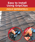 Heat Tape Pro Self Regulating Heat Cable With GlowCap Tech for ice dam prevention shown on roof without clips