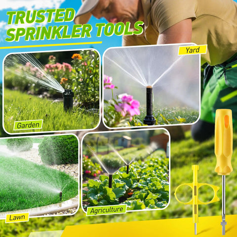 4 Pack Sprinkler Key And Adjustment Tool Kit For Rain Bird 5000 And Hunter PGP Heads in garden, yard, lawn, and agriculture use.