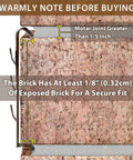 Diagram showing brick wall clip measurement for "Built Tough Brick Wall Clips For Outdoor Hanging On Siding 20 Pack Fits 2.5 To 2.75 Inch Queen Size Bricks Weatherproof Outdoors Decor For Planters Lanterns String Lights No Drill Or Nails Needed."