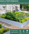 Galvanized Raised Garden Beds 3 Pack 8x4x1 Ft Each With Overlapping Four Inch Panels And Two Row Screws A Heavy Duty Metal Planter Box