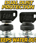 Boss Grade Dual Protection Ignition Key Switch Upgrade For Swisher 3623 Replacements Umbrella Dust Shield close-up