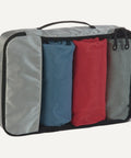 4 Piece Packing Cubes Travel Set That Slashes Luggage Clutter With Space Saving Design, medium gray cube with mesh top