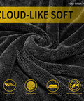 Close-up texture of 48x24 inch ultra-absorbent microfiber car wash towel showcasing cloud-like softness from 2 Pack 48x24 Inch Car Drying Towels For Ultra Absorbent Auto Detailing Heavy Duty Large Microfiber Car Wash Towels Extra Large Drying Towels For Quick Shine And Scratch Free Finish Premium Auto Care Accessories