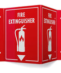 3D Fire Extinguisher Wall Sign With Projecting Design For Easy Emergency Visibility And Quick Access Indoor Durable OSHA Compliant Fire Safety Sign Measures Six By Eight By Four Inches For High Visibility And No Nonsense Reliability