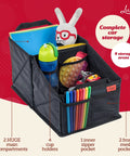 Backseat Car Organizer With Built In Cup Holders And Mesh Pockets Foldable With Handles 9 Compartments Road Trip Essential