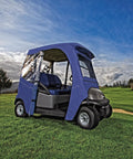 Deluxe Four Person Golf Cart Enclosure In Black With Clear Windows For Yamaha Club Car EZ Go Weatherproof Roof