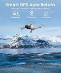 Lightweight Foldable Drone With EIS 4K Camera And GPS 5 Inch Screen On Controller 70 Minute Flight Time over snowy mountains.