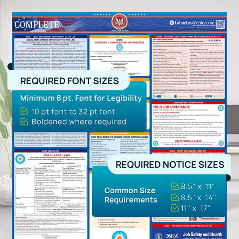 2026 Labor Law Poster For Boss-Ready State And Federal Compliance With OSHA FMLA EEOC And Minimum Wage Notices Laminated And Waterproof Durable Workplace Poster Made In The USA 26 By 39.5 Inches