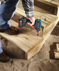 Person using impact driver with Ten Pack 2 Inch Torx T25 Impact Screwdriver Bits With Xtended Torsion Zone for stair assembly.