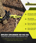 Heavy Duty Steel 360 Degree Tree Stump Remover Attachment for Tractors and ATVs, Grabs Stubborn Stumps Up To Four Inches, 16 Tooth Grip