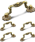 Antique Bronze Cabinet Pulls Set Of 10 With 3 Inch Hole Centers Vintage Drawer Handles For Cabinets Dresser Chest And Closet