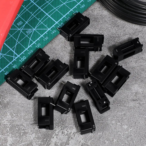 30 Pack 5 X 20 mm PCB Fuse Holder Kit Black Plastic Mount With Cover For Household Appliances Electric Power Telecommunications