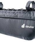 Mondego 6L bike frame bag with reflective details, black, ultralight, durable, with main compartment and side pocket, recycled materials.