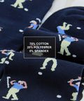 Men's Golf Socks 2 Pairs Funny Golfer Crew Socks Navy Blue Comfortable Cotton Blend Size 9 To 13 Unique Golf Gift For Men