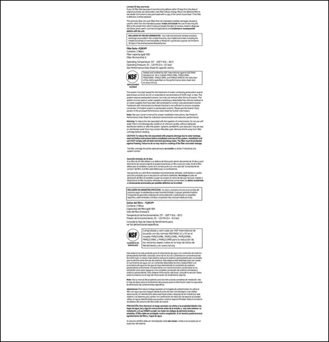 Text details of Under Sink Reverse Osmosis Water Filter Replacement Two Filter Kit For Your Home RO Setup Keeps Water Clean