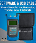 Power Meter For PON Fiber Networks, Measures 1310 1490 1550 nm Simultaneously, From Minus 35 dBm To Plus 15 dBm Range