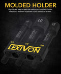 Two Pack Beefy Impact Grade Socket Adapters With Three Inch Extension Bit And Holder For Your Power Drill To Handle Heavy Duty High Torque Wrench Work, Includes One Quarter, Three Eighths, And One Half Inch Drive, Chrome Vanadium Steel in molded holder