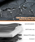 Waterproof Dog Car Seat Cover For SUVs Back Seat Heavy Duty Nonslip Bench Protector demonstration of waterproof layers