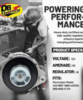 High Output MerCruiser Alternator Replacement For Marine Engines And Boats Direct Fit OEM Parts with product specs shown