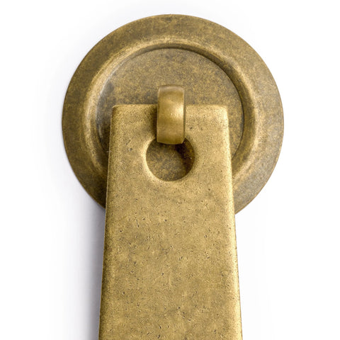 Close-up of Art Deco Leaf Brass Cabinet Pulls 2.7 Inch Set Of 2 For Furniture And Interior Design Projects with elegant leaf motif
