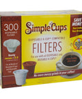Box of Disposable Paper Coffee Filters 300 Count Compatible With Keurig And K Cup Machines For Home Brew Single Serve Pods
